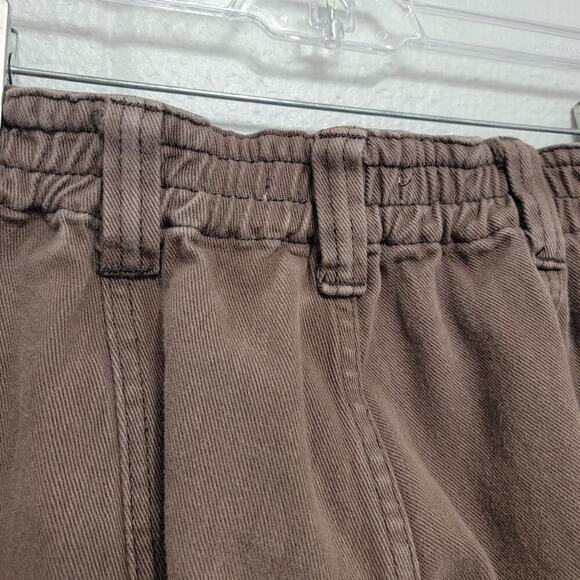 Pac Sun Elastic Waist Cargo Brown Medium 519 - Picture 10 of 14